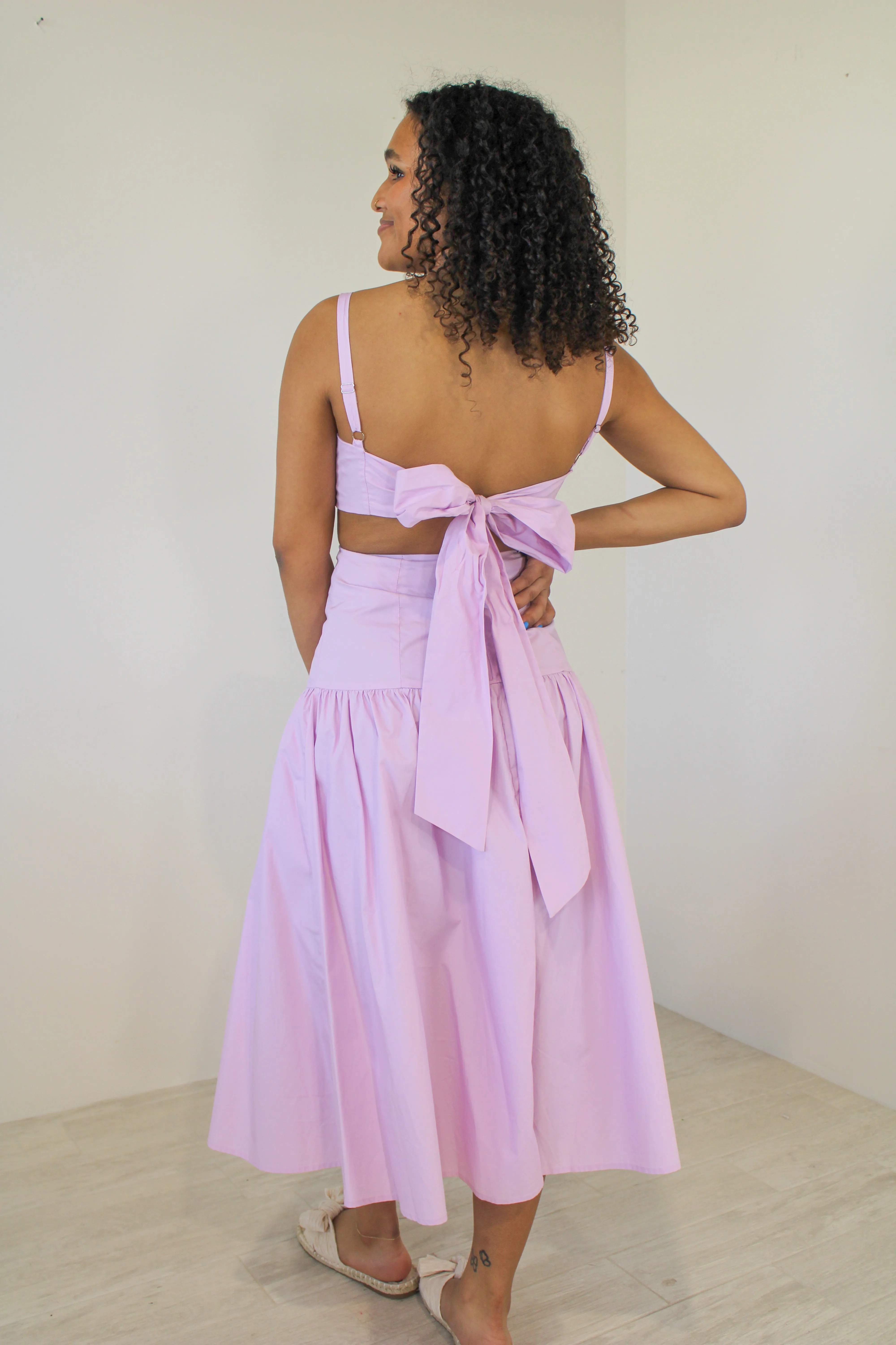 Going Away Pleated Midi Dress