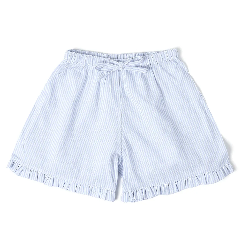 Grace Stripey Shorts Blue