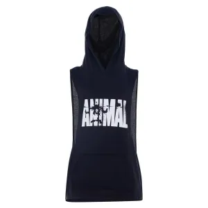 Hamlin Clover Baju Hoodie Tank Top Pria Fitness  Black