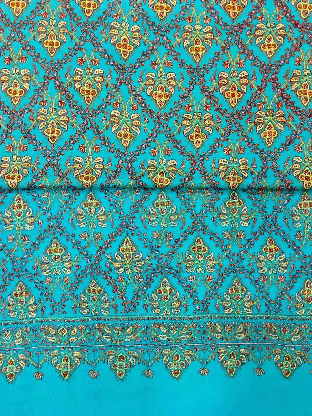 Hand Embroidered Pashmina Shawl from Kashmir
