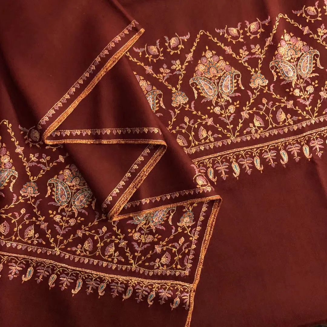 Hand Embroidered Pashmina Shawl from Kashmir