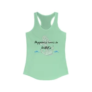 Happiness comes in Waves Slim Fit Tank