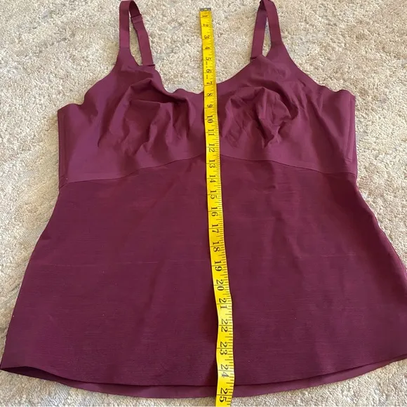 Honeylove Liftwear Cami Camisole Compression Tank Top Fig Maroon Shapewear: 1X