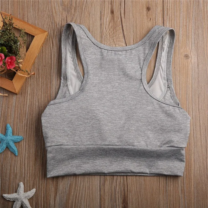 Hot Women Mesh Patchwork Sports Bra Tank Tops Bodycon Slim Gym Sports