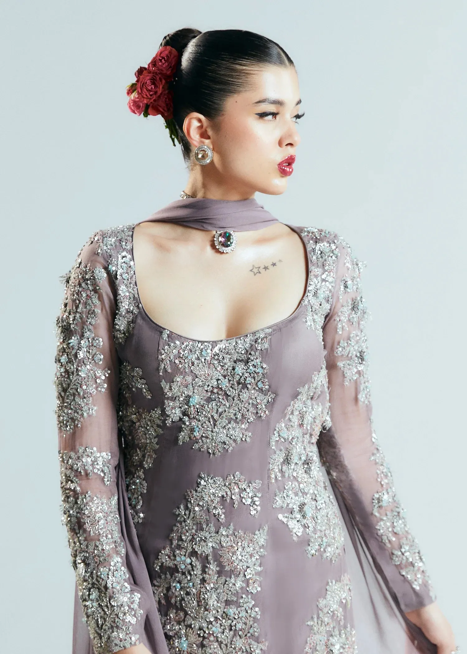 Hussain Rehar Wedding Festive Organza Embroidered Collection MYSTIC