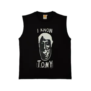 I Know Tony Sleeveless T-Shirt Black