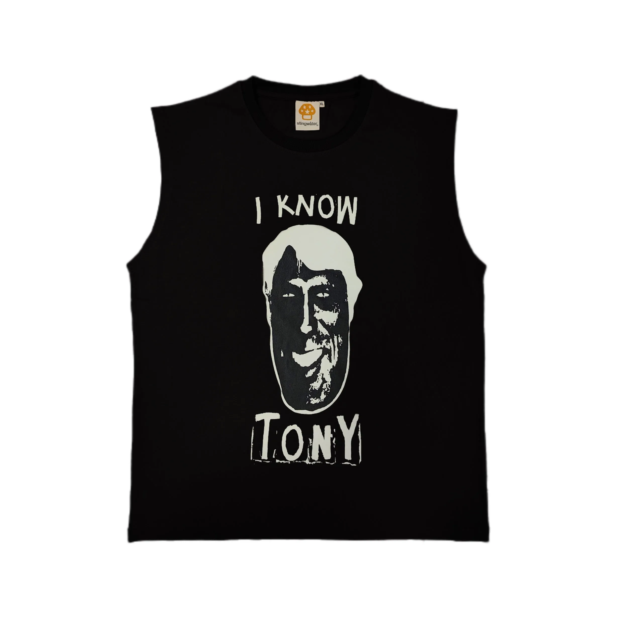 I Know Tony Sleeveless T-Shirt Black