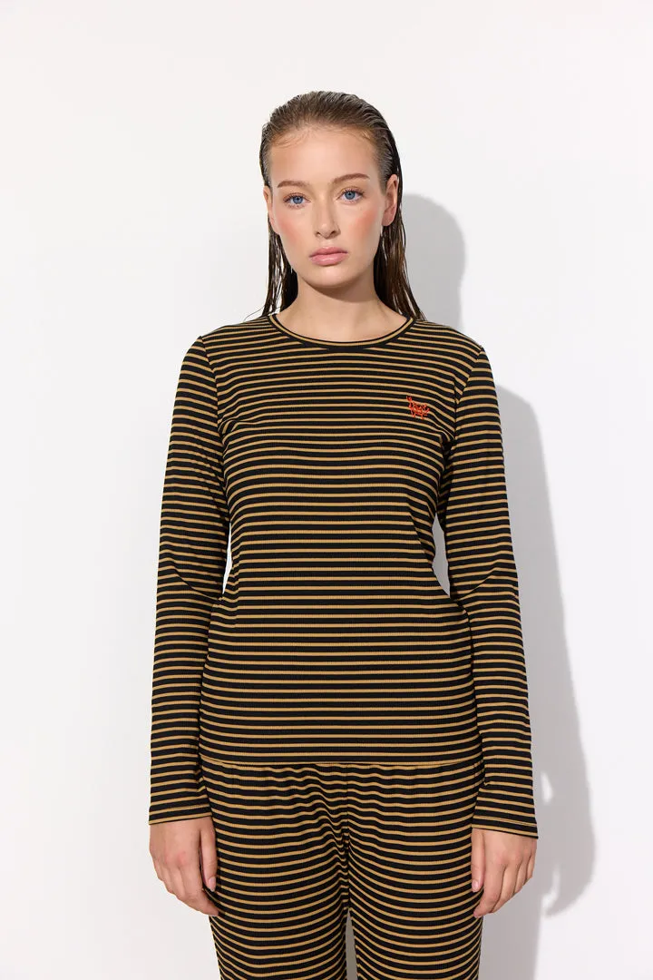 Indie Blouse - Brown Striped