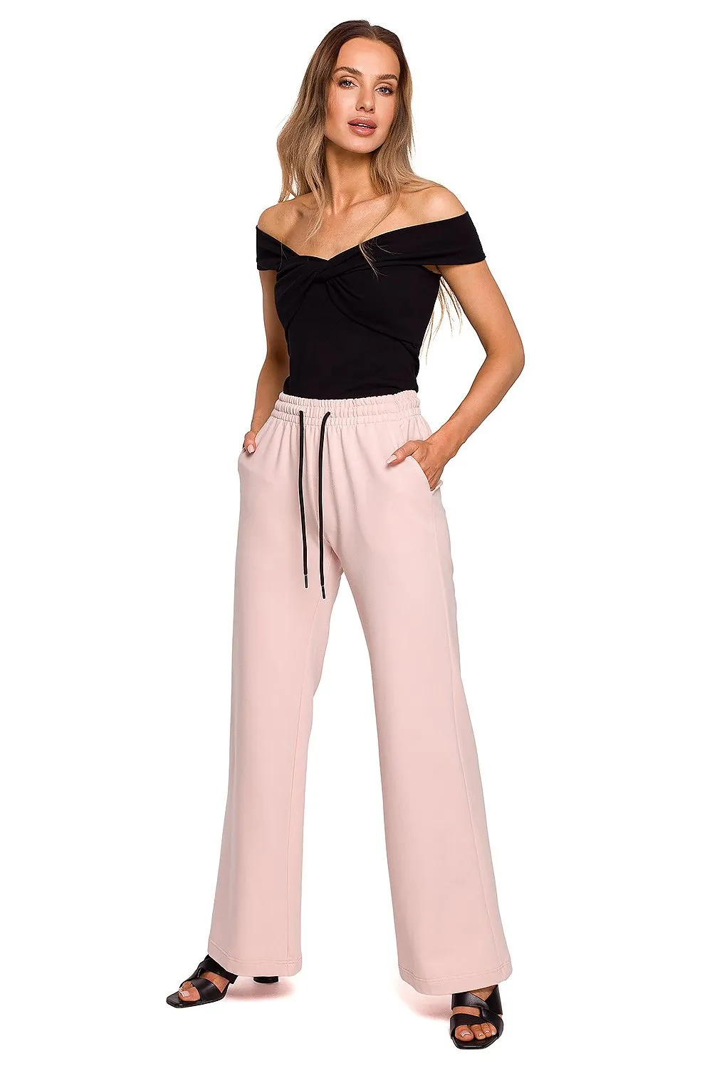 Interlaced Shoulder-Neck Cotton Blouse