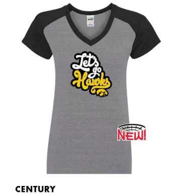 Iowa Hawkeyes Century Ladies V-neck