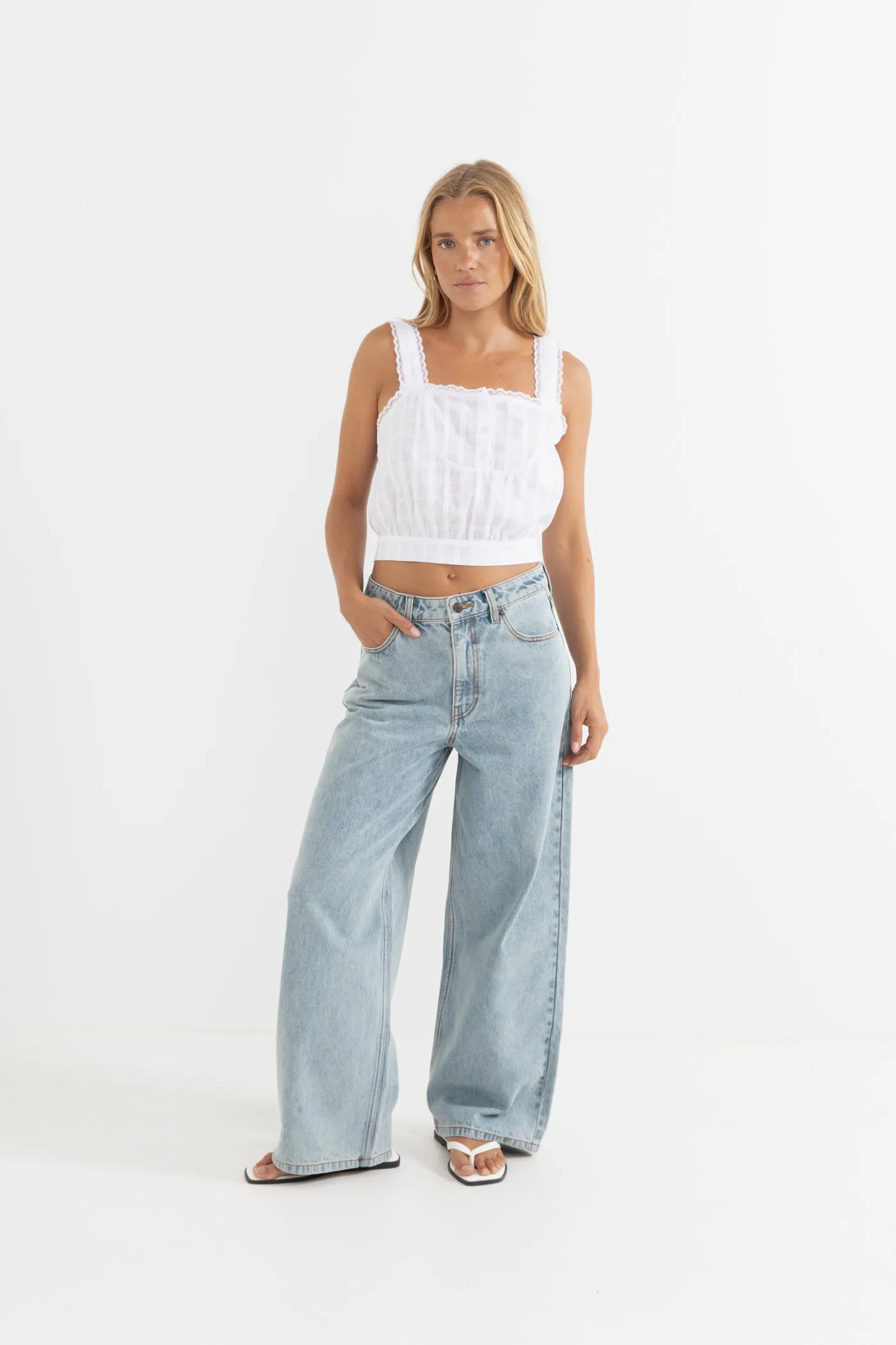 Isla Lace Top White