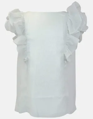 Isla : Shimmer white blouse
