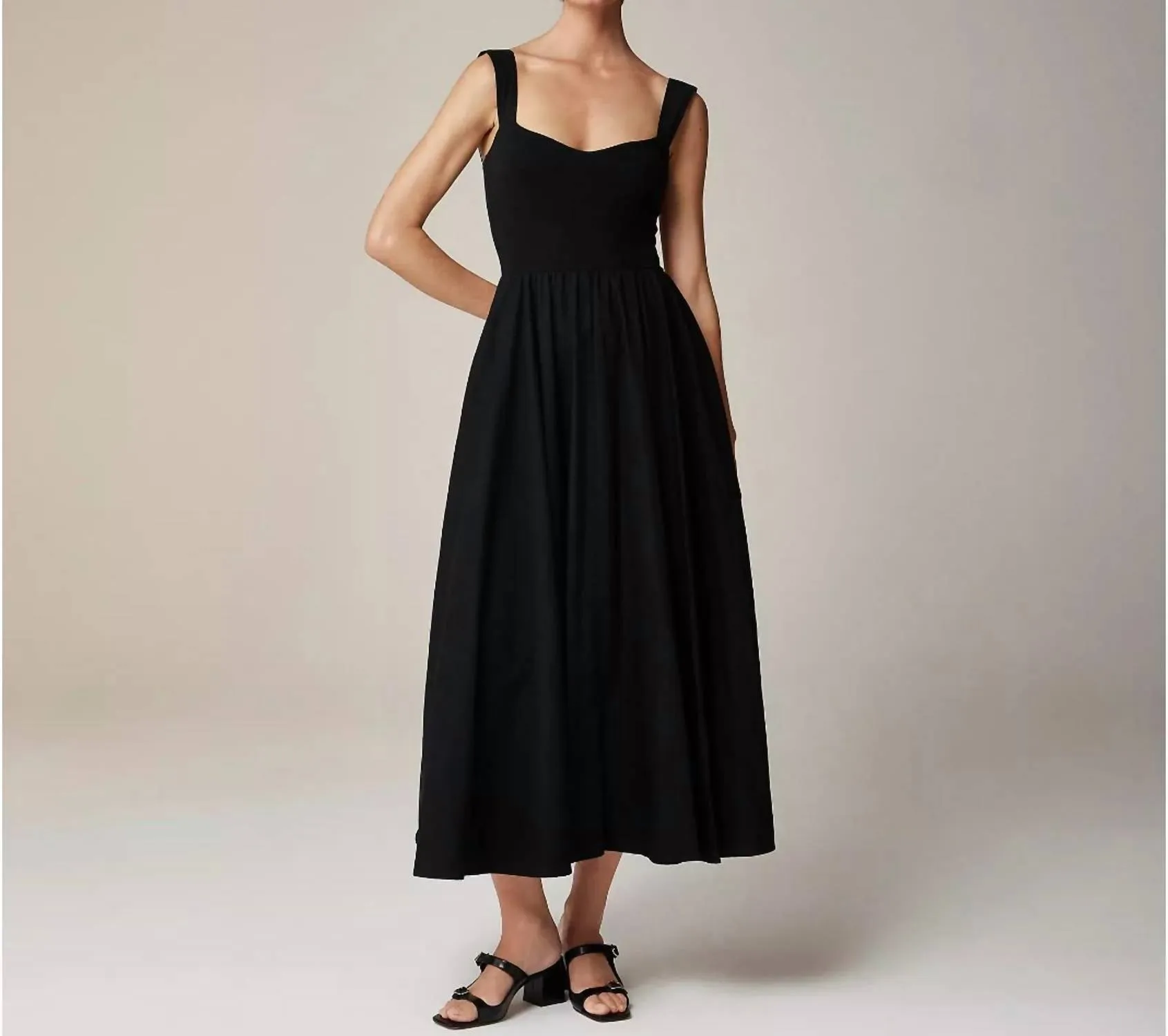 J.Crew - Sweetheart Tank Dress With Poplin Skirt