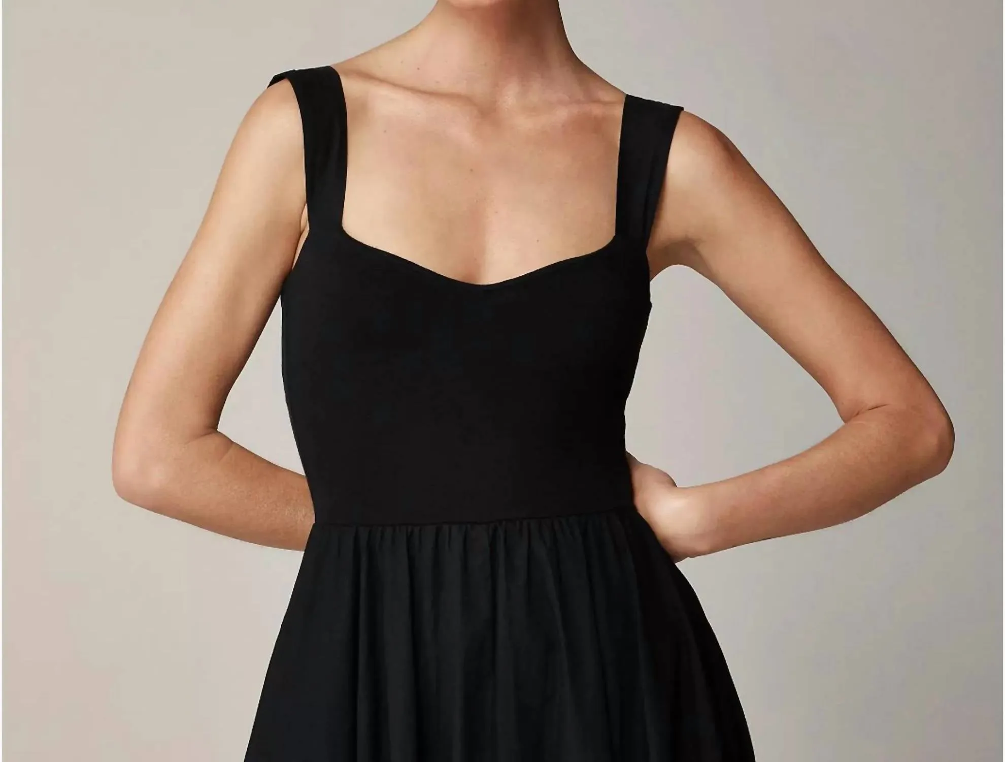 J.Crew - Sweetheart Tank Dress With Poplin Skirt