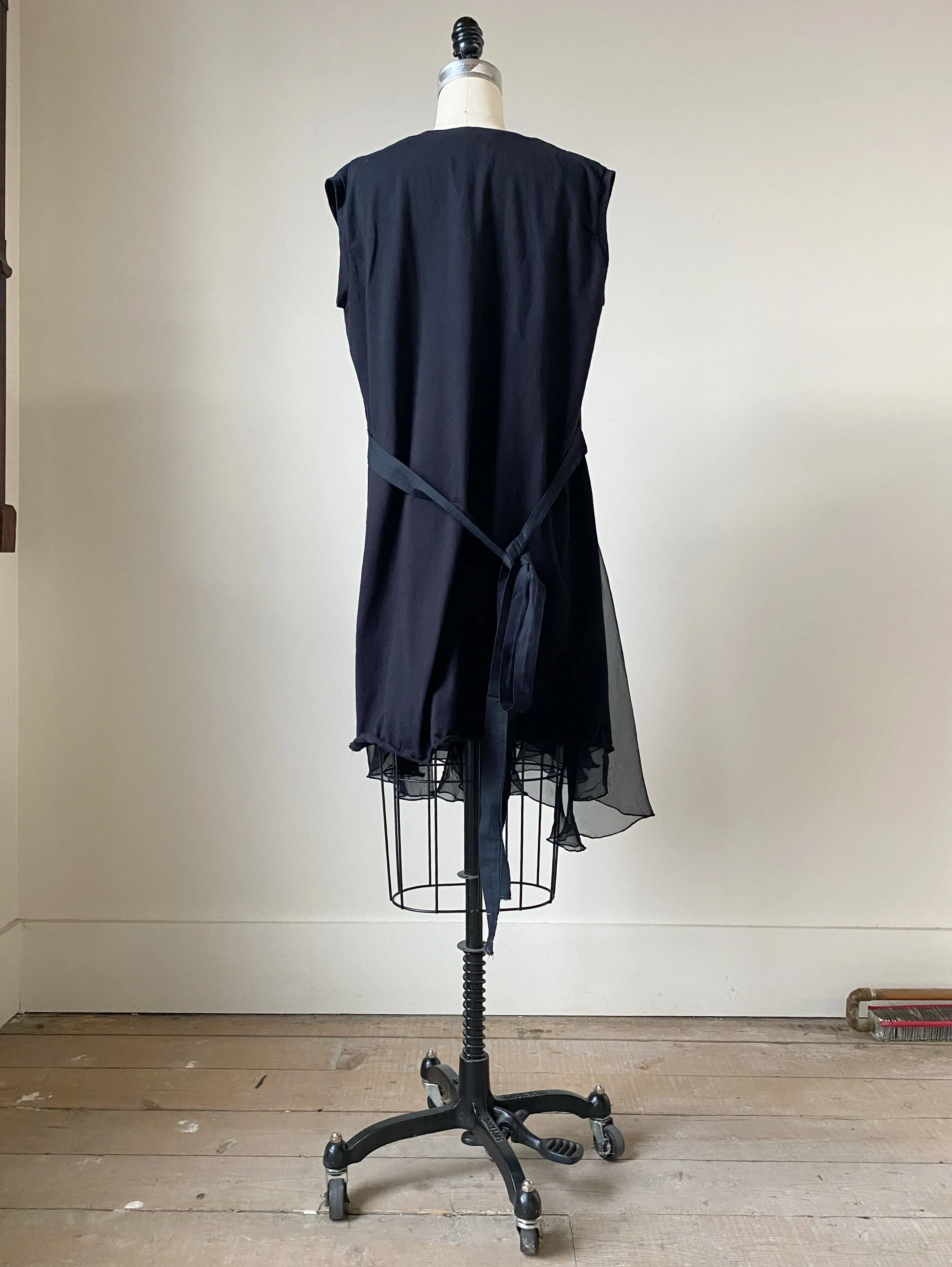jersey t shirt and organza tie dress