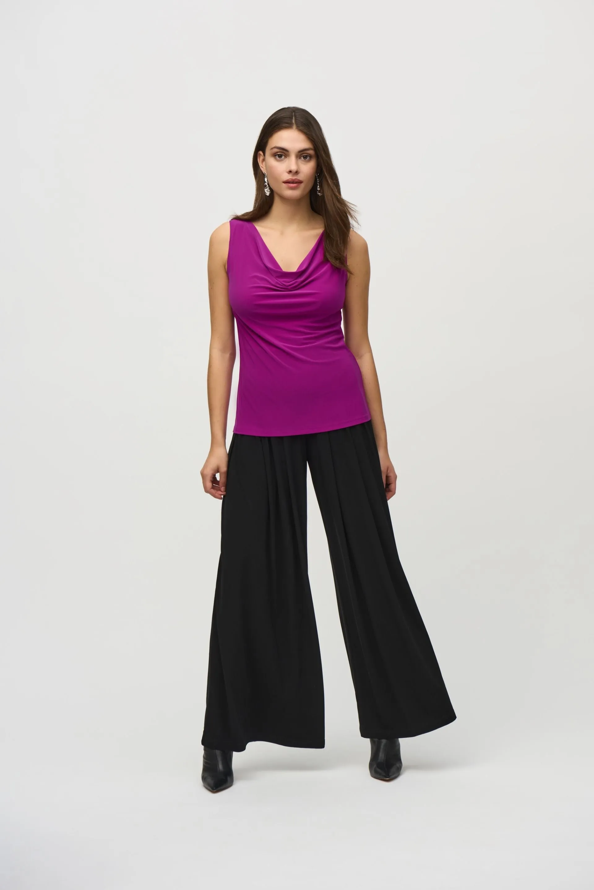 Joseph Ribkoff Cowl Neck Sleeveless Fitted Camisole Top 244241