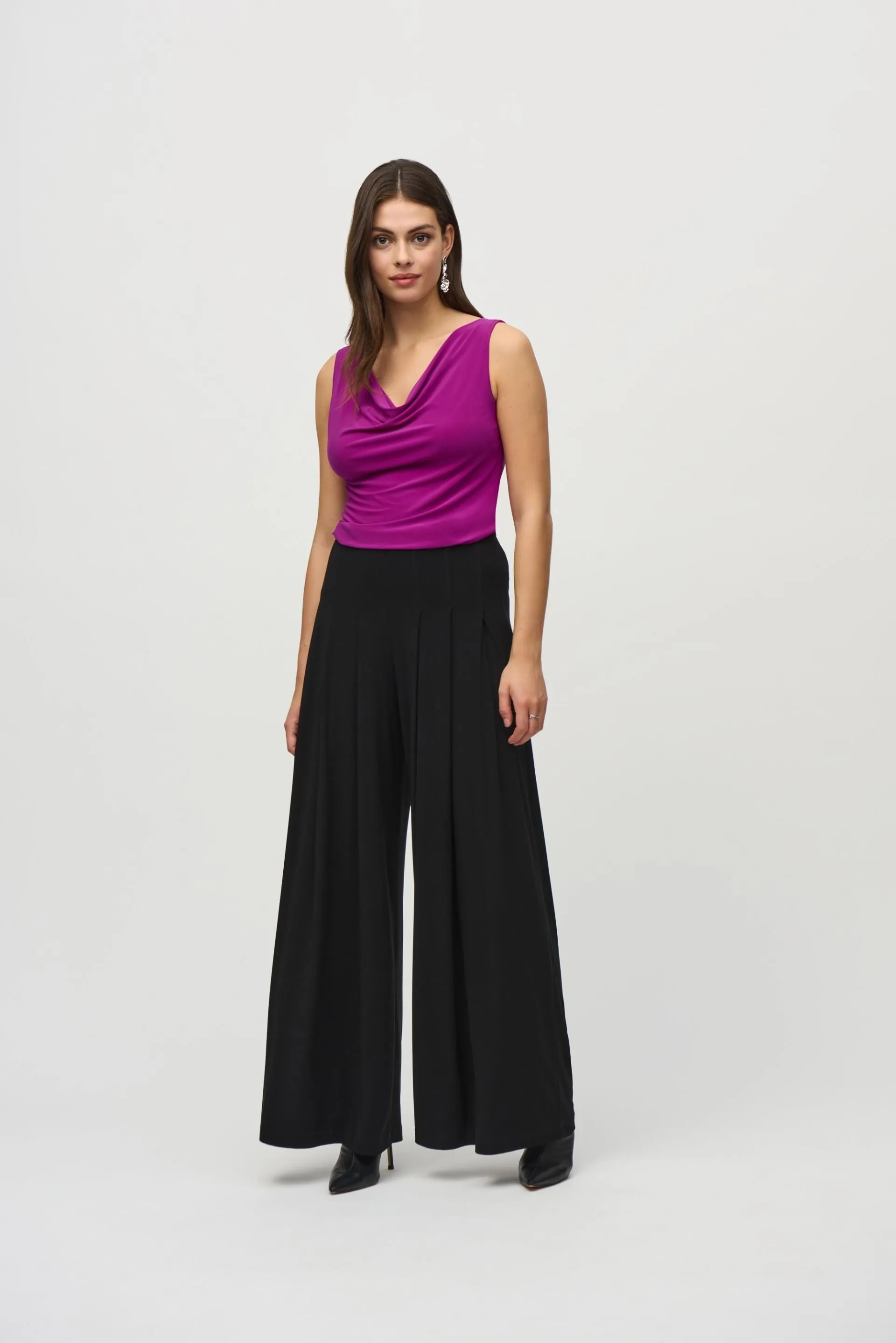 Joseph Ribkoff Cowl Neck Sleeveless Fitted Camisole Top 244241