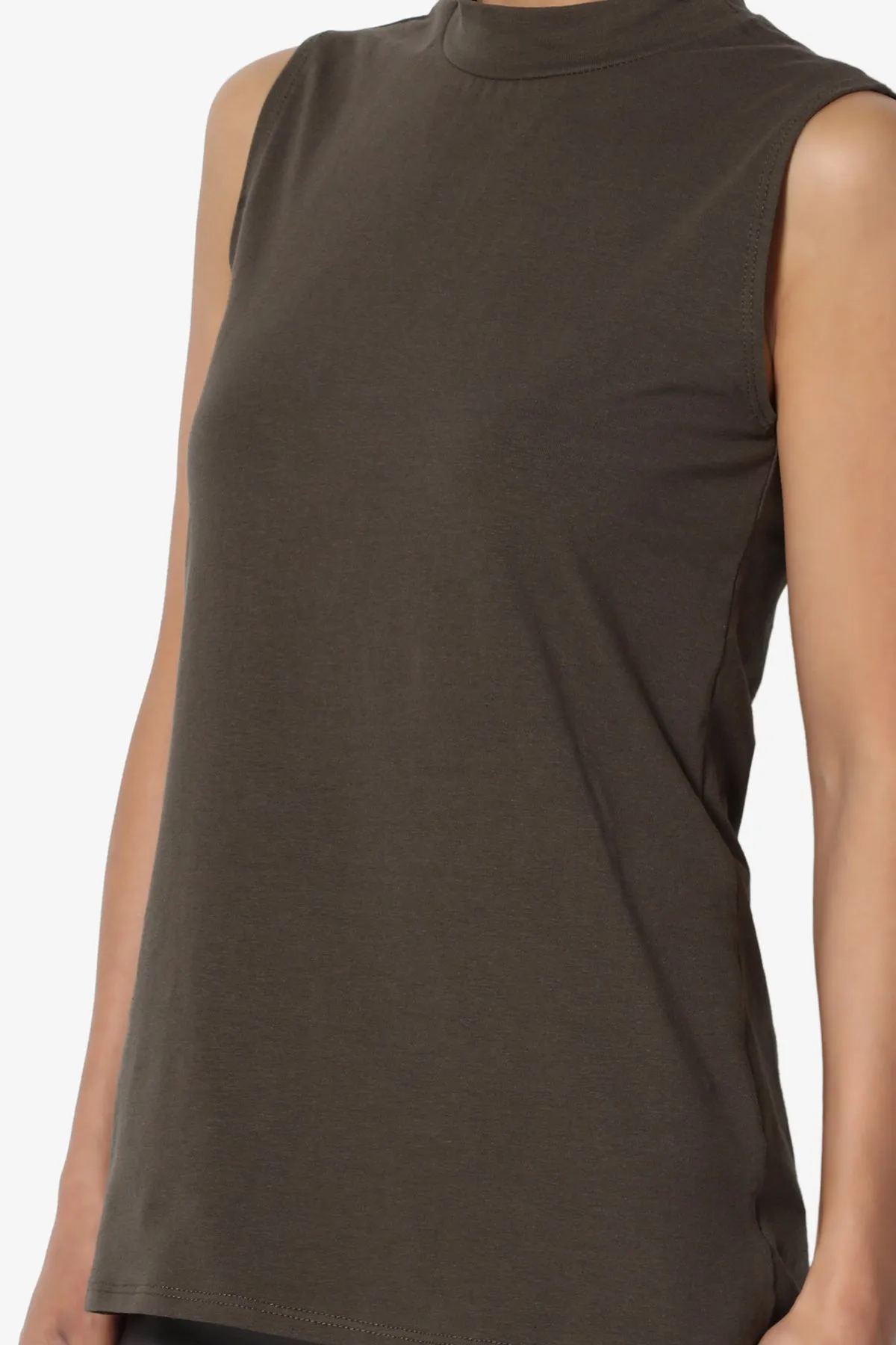 Kahiko Sleeveless Mock Neck Tee
