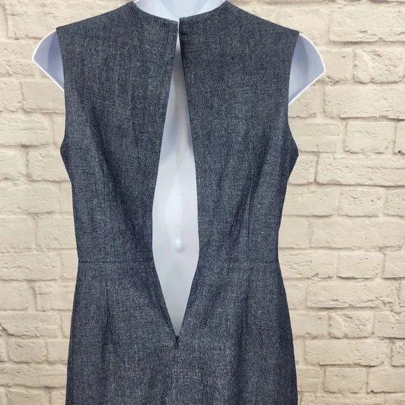 Kate Spade SATURDAY Blue Sleeveless V-Neck Saturday Dress Back Zip Size XL