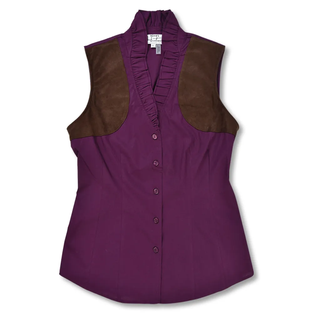 Kevin's Huntress Sleeveless Ruffle Shooting Blouse