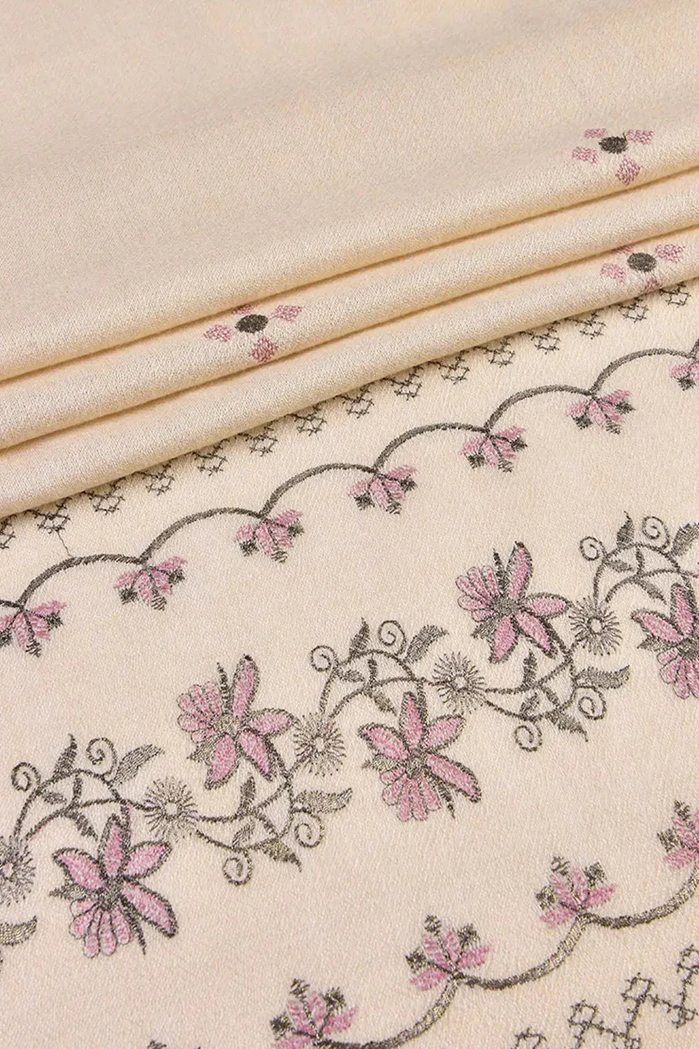KHAS STORES - Embroidered Shawl-1 Beige