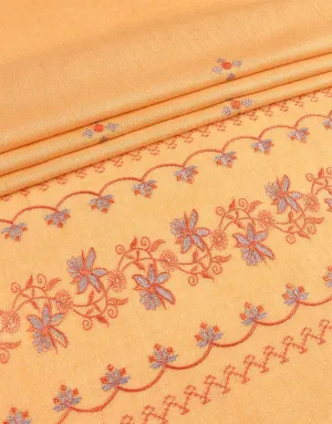 KHAS STORES - Embroidered Shawl-1 Mustard