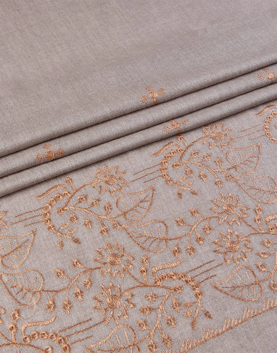 KHAS STORES - Embroidered Shawl-6 Olive