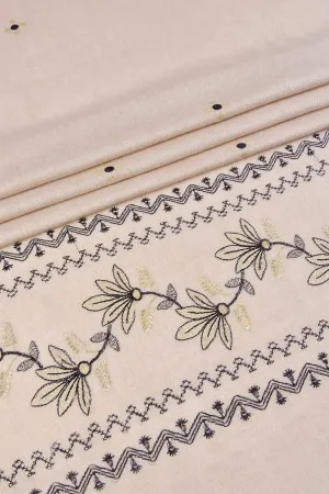 KHAS STORES - Embroidered Shawl-8 Beige