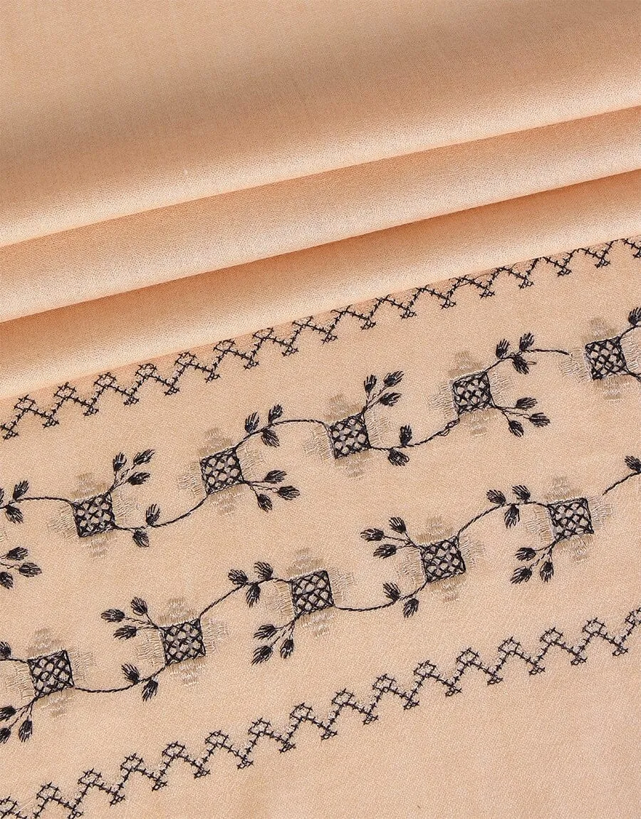 KHAS STORES - Embroidered Shawl-9 Beige