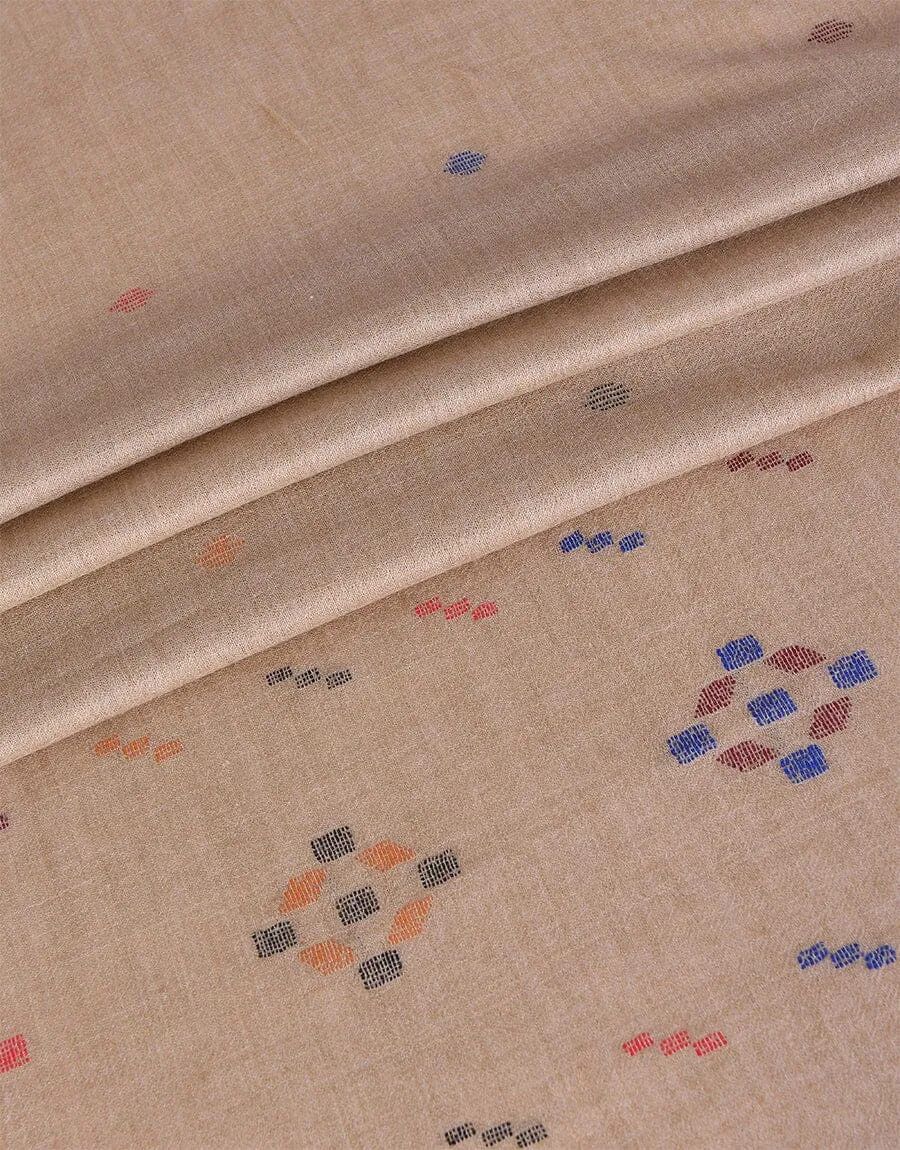 KHAS STORES - Khaddi Embroidered Shawl-6 Brown