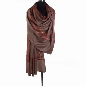 Khudrang Tilla & Sozni Embroidered Toosha Shawl