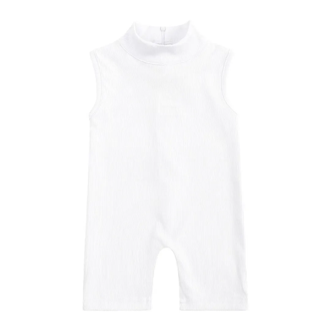 Kids Tales Girl's Playsuit -  White
