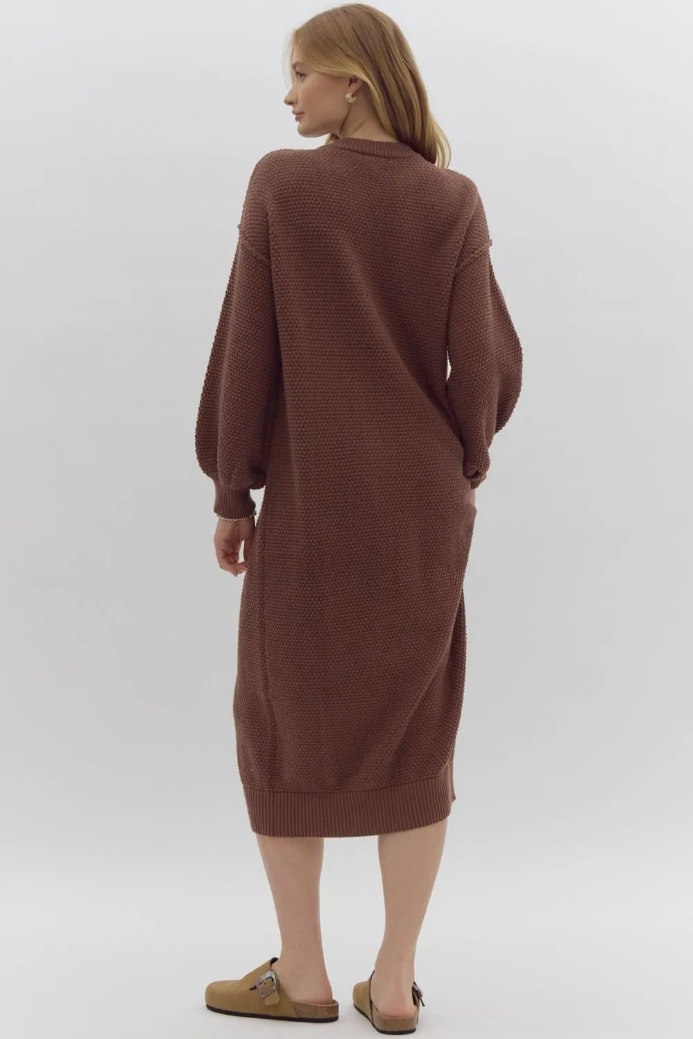 Knit Midi Dress {Espresso Brown}