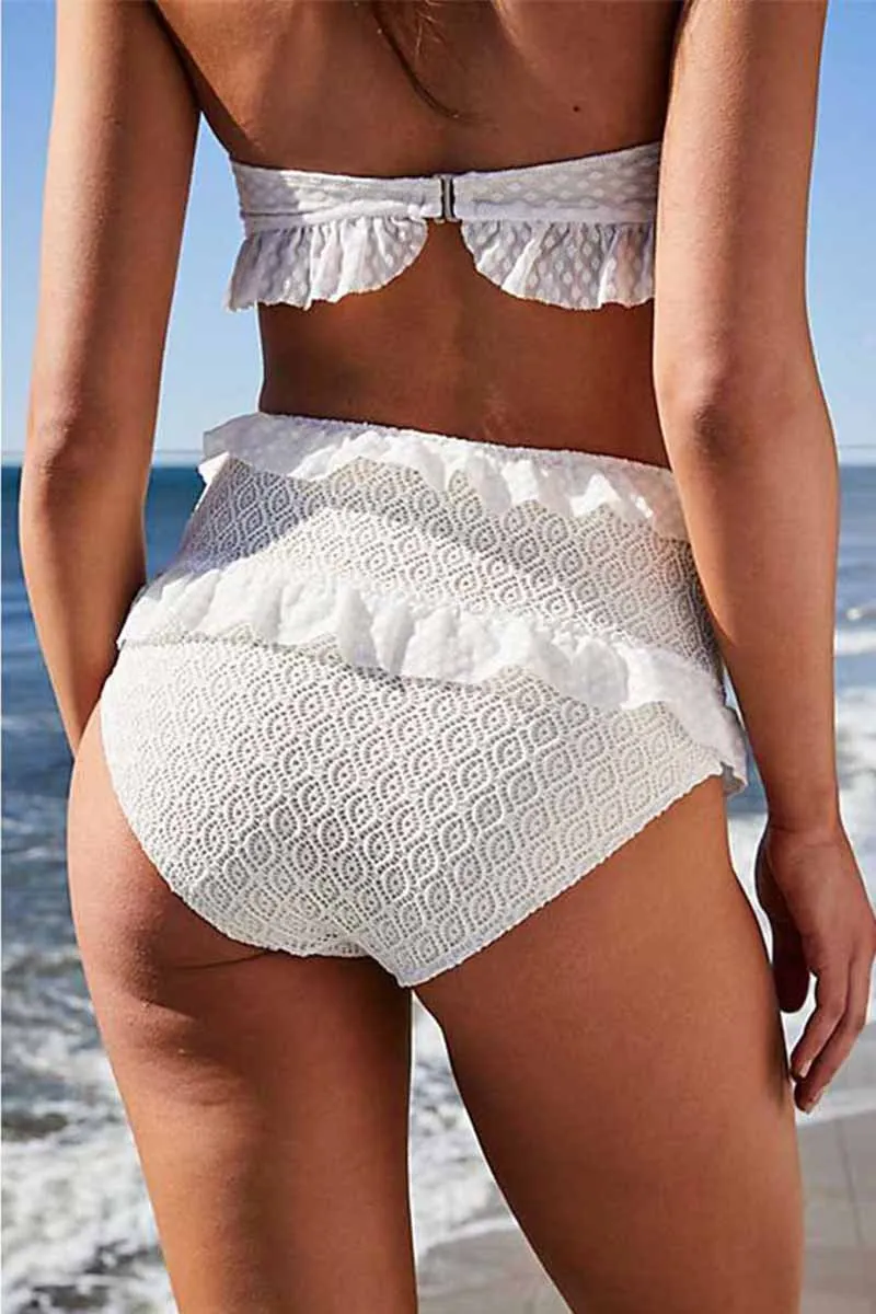 Lace Mesh High Waist Bikini Swimwear(3 colors)