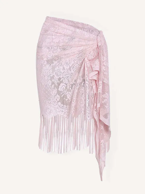 Lace Tassel Women’s Beach Cover-Up Skirt