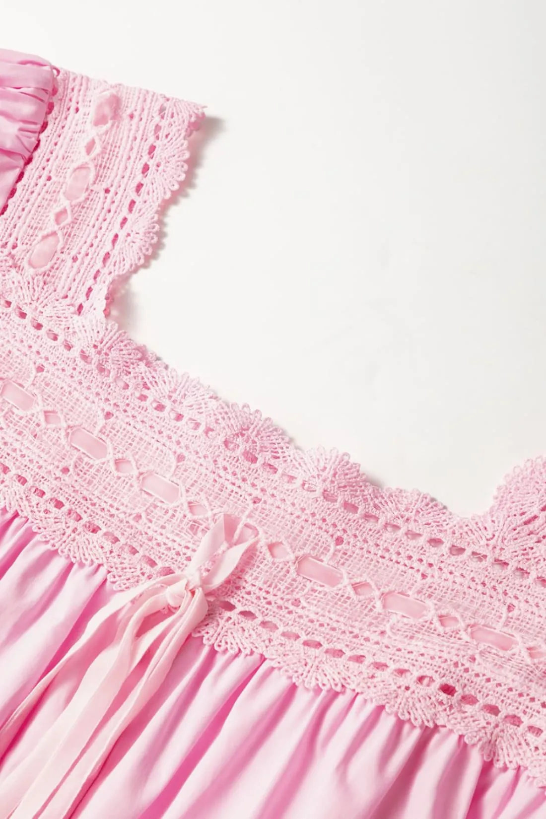 Lace Trim Cotton Puff Sleeve Blouse - Pre-Order
