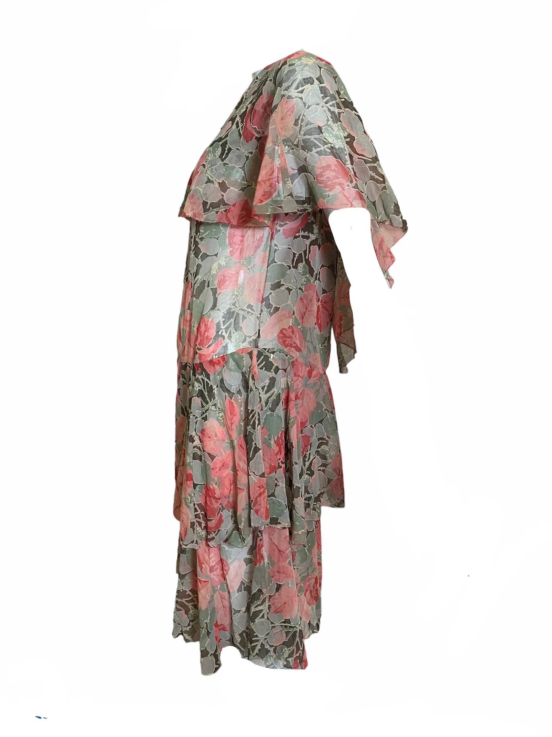 Lady Letty 20s Summer Cotton Voile Floral Dress