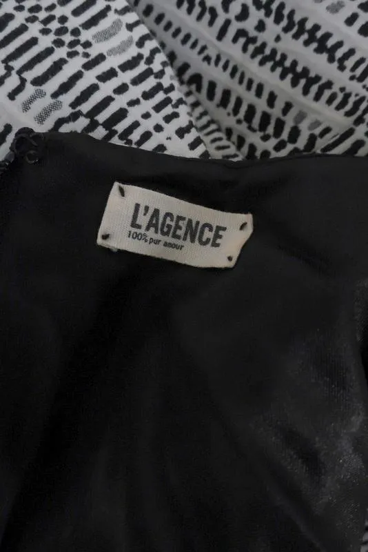 L'Agence Black And White Sleeveless Dress Sz 6