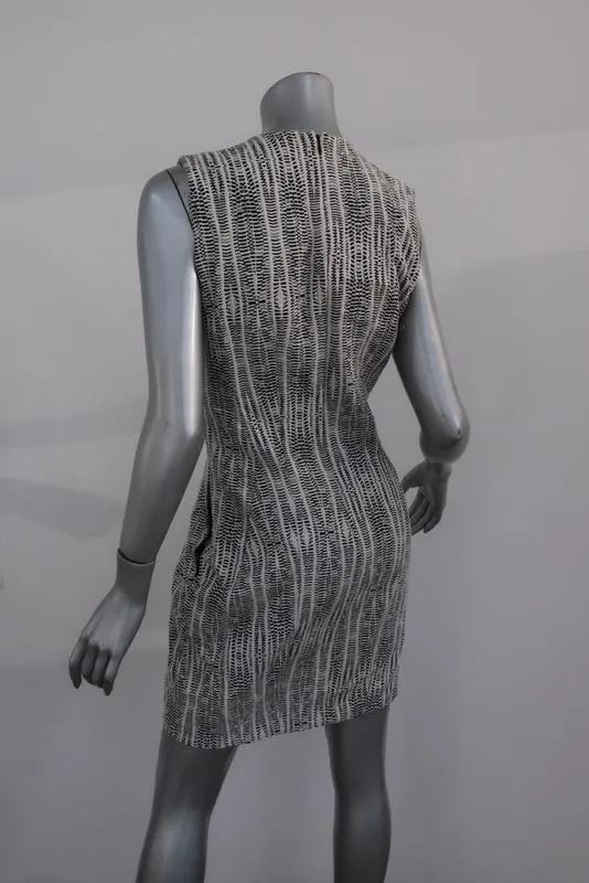 L'Agence Black And White Sleeveless Dress Sz 6