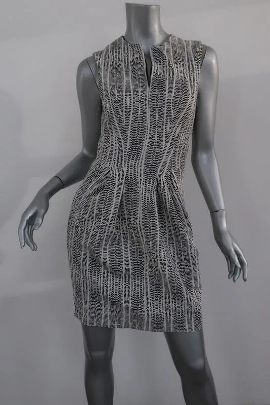 L'Agence Black And White Sleeveless Dress Sz 6
