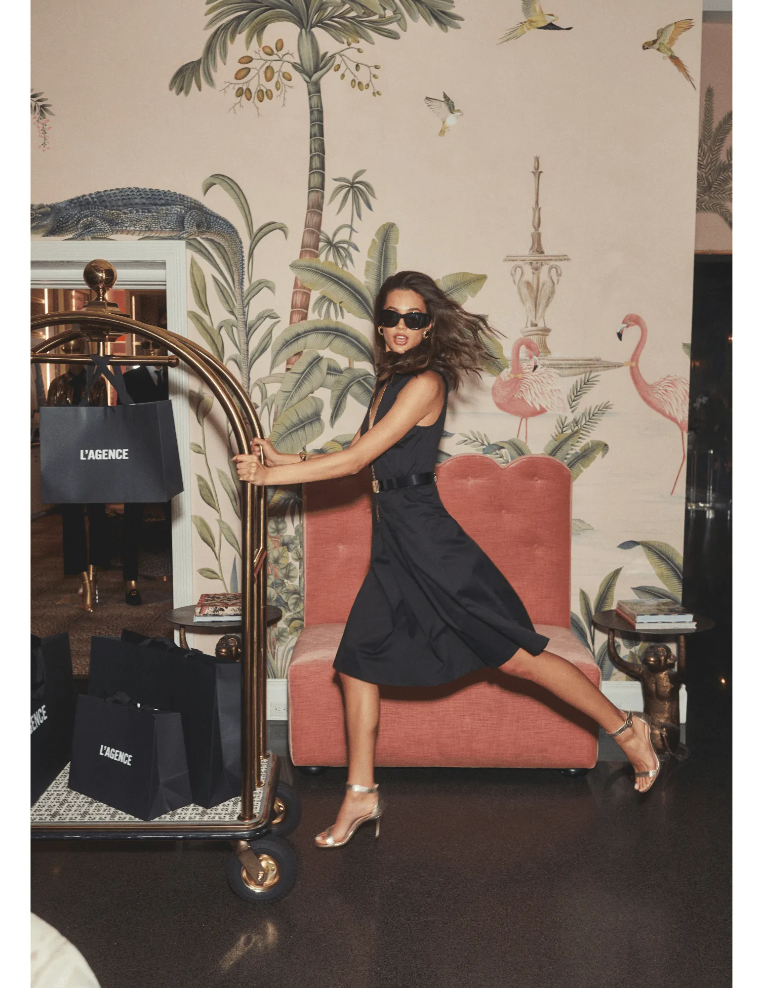 L'Agence Kylo Poplin Belted Shirt Dress