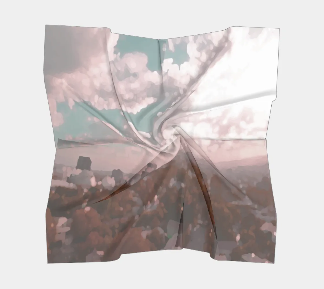 Lazy late afternoon cityscape square scarf