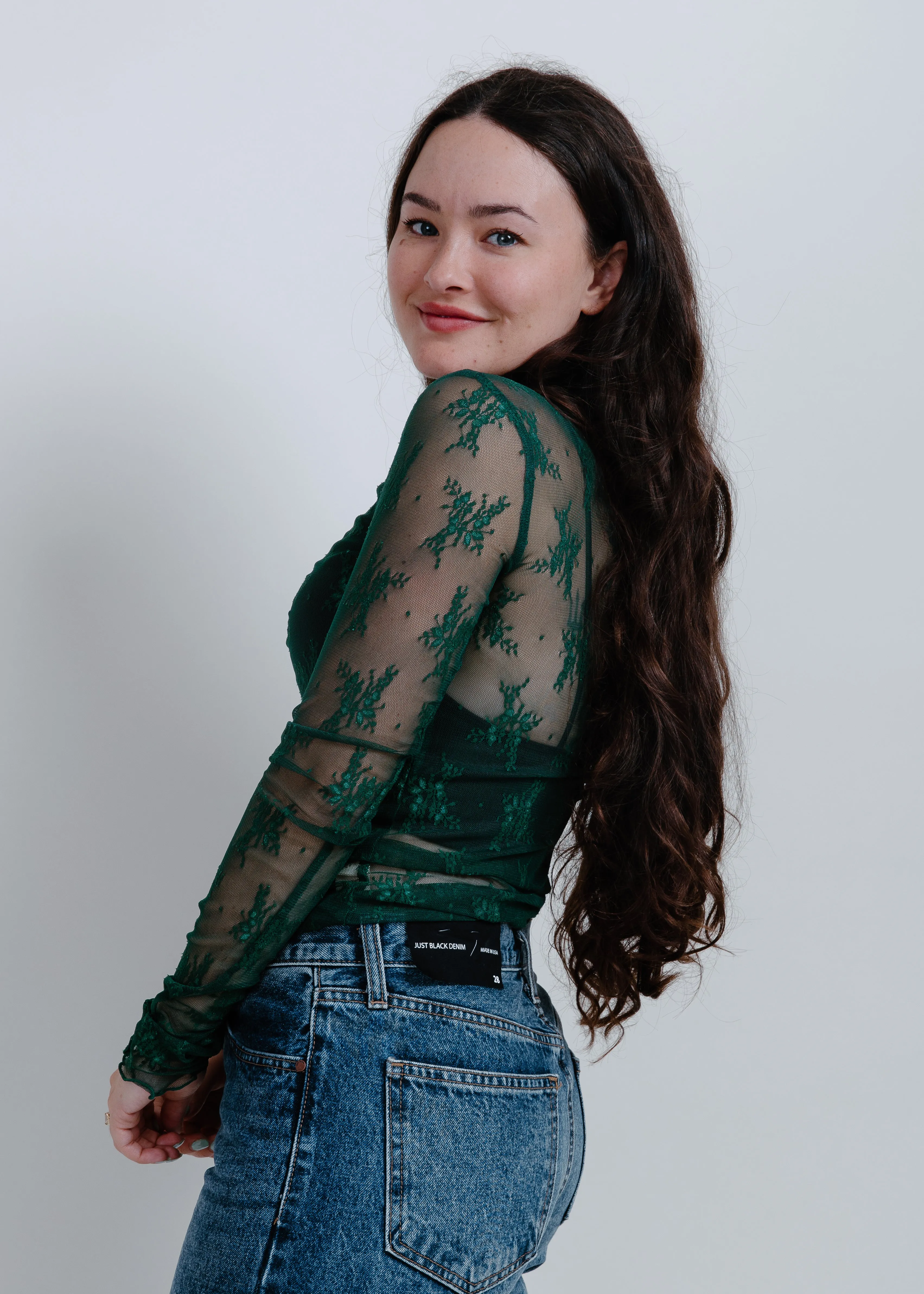 Liana Lace Top - Green