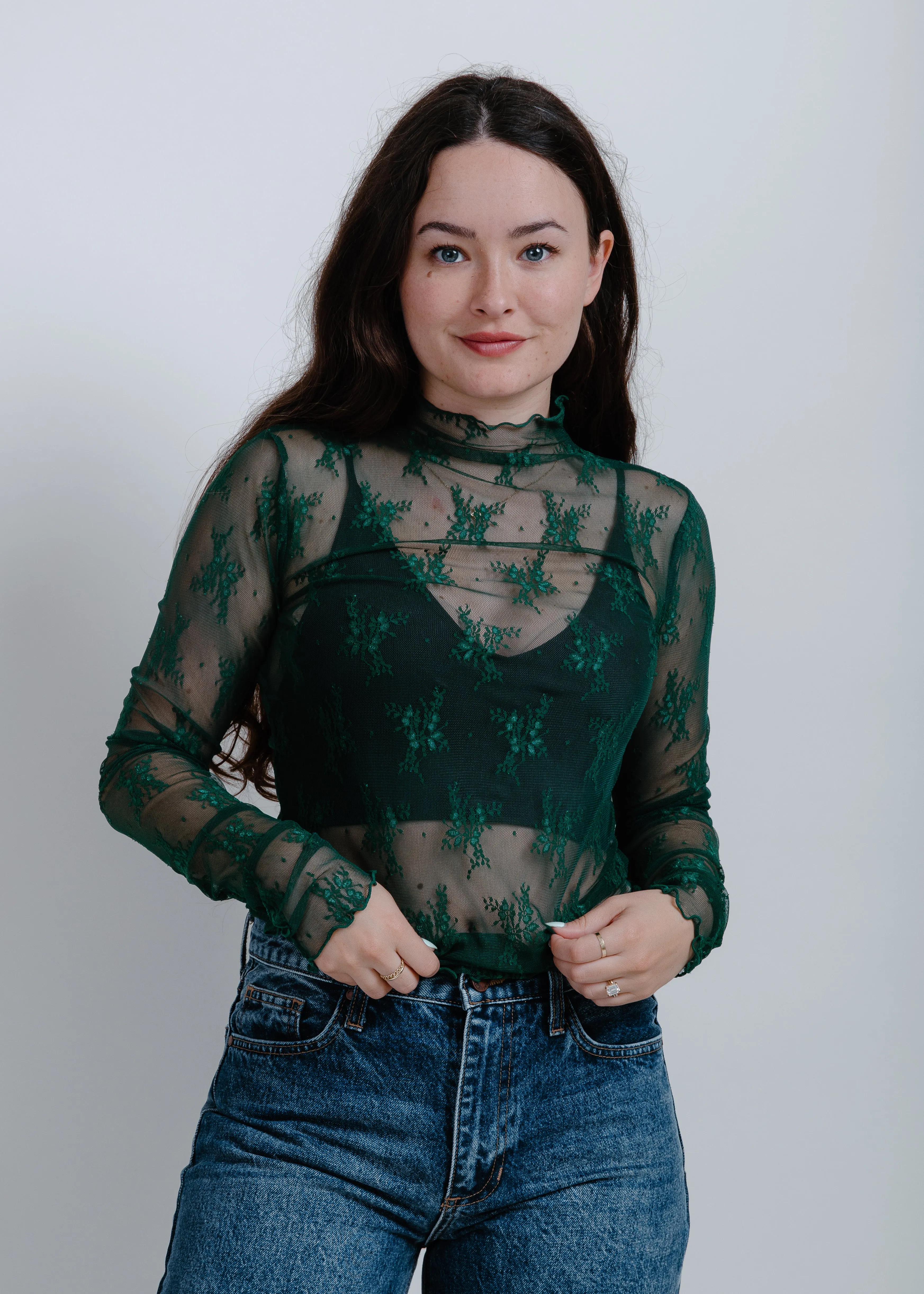 Liana Lace Top - Green