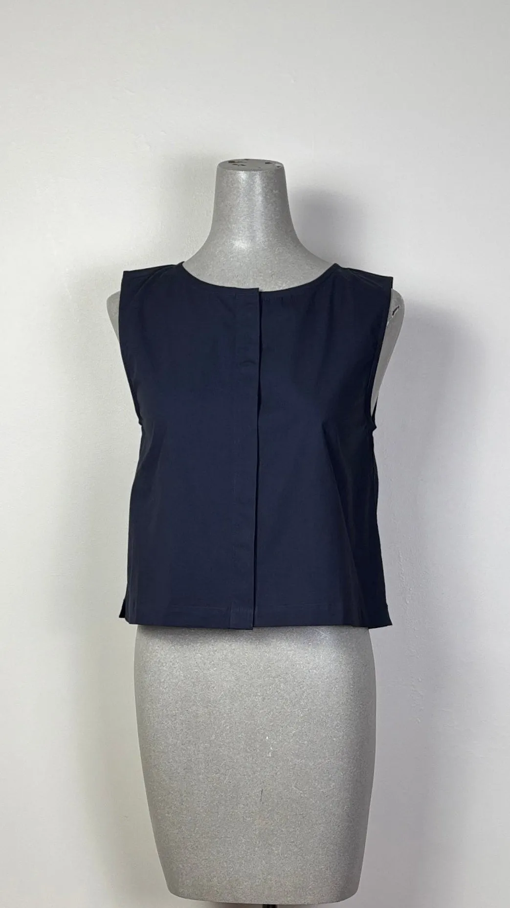 Lilla P. ~  Hidden Placket Top - Navy