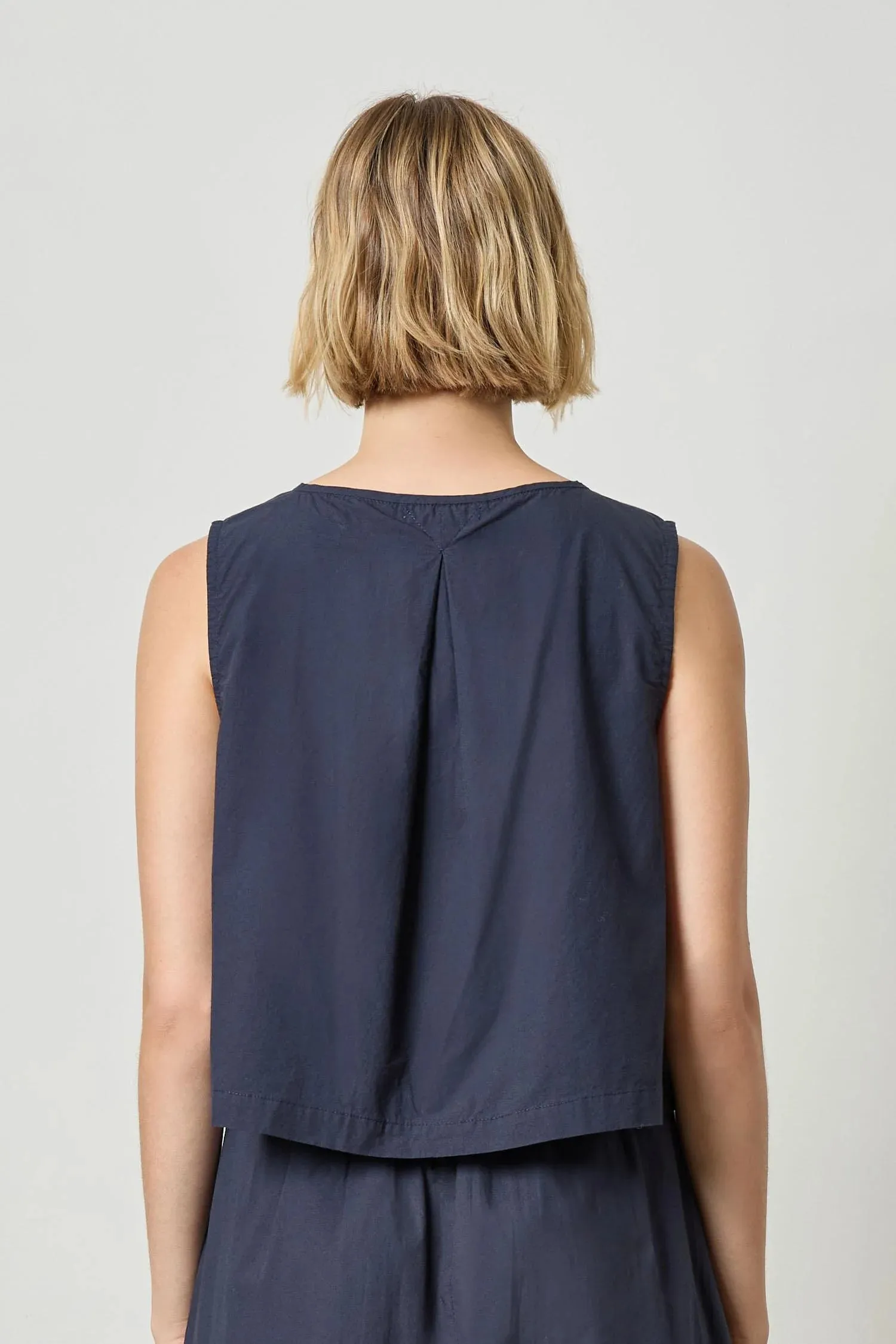 Lilla P. ~  Hidden Placket Top - Navy