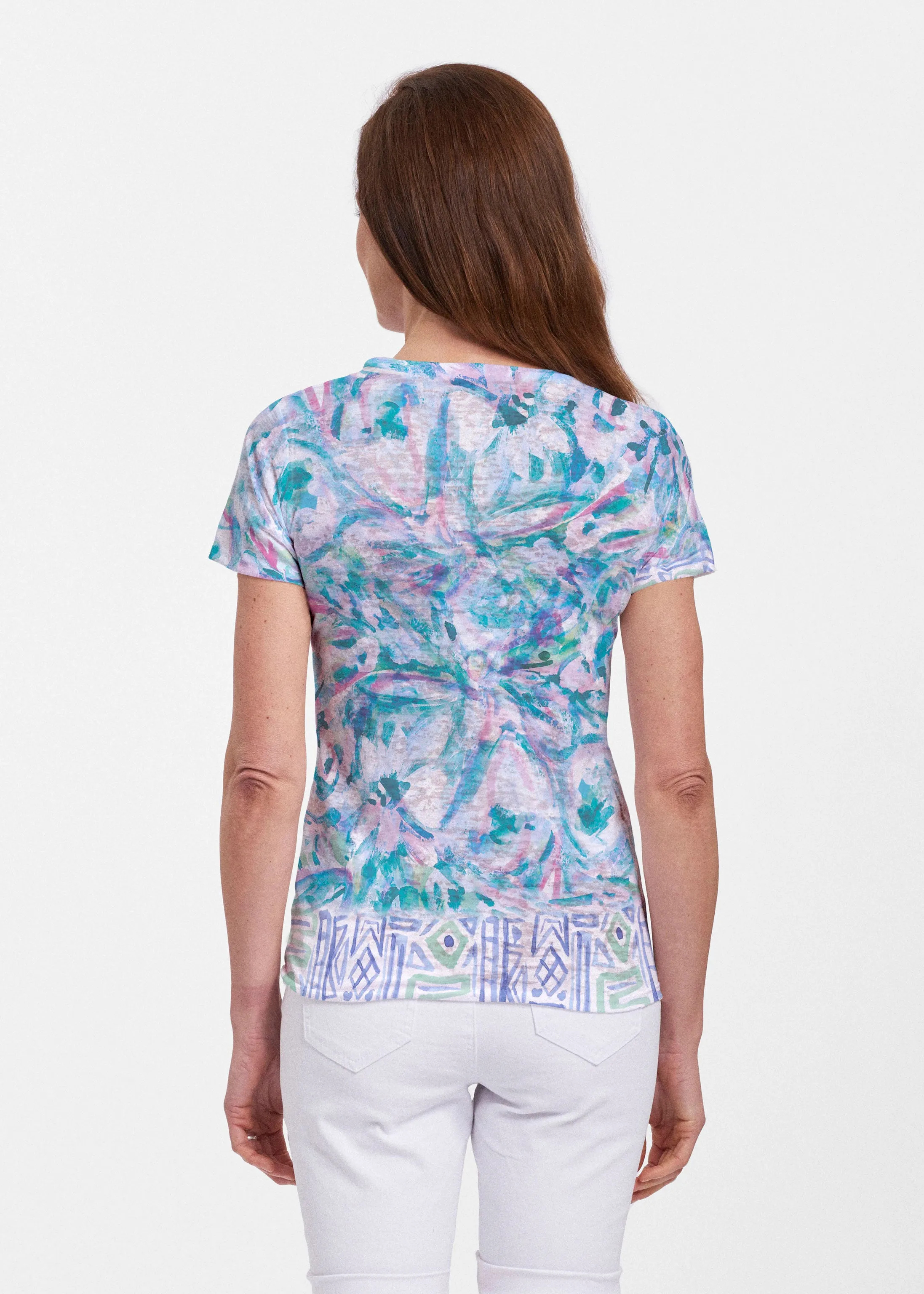 Lilly (17234) ~ Sheer Short Sleeve Crew Shirt