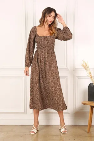 Lilou Square neck vintage puff dress