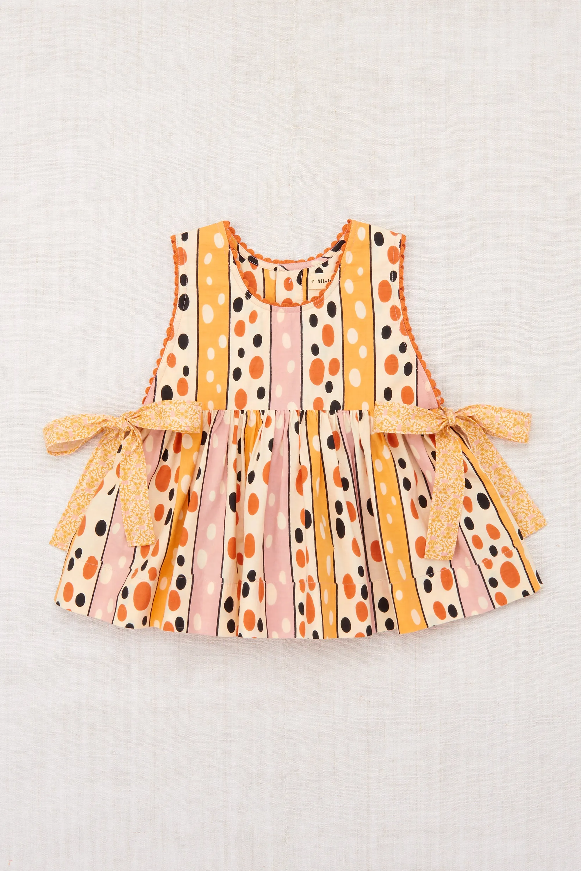 Lottie Top, Frangipani Polka-Stripe