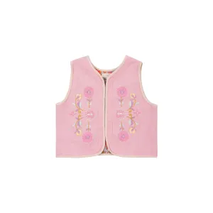 Louise Misha Reversible Vest Atlana Cotton Twill Pink